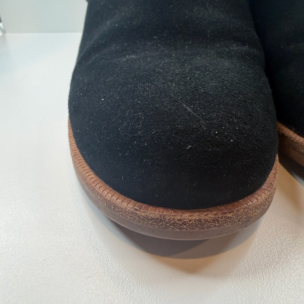 UGG BLACK ANKLE BOOT HEELS BLOCK HEEL ZIP-UP WOMENS SIZE 7 - Picture 8 of 12